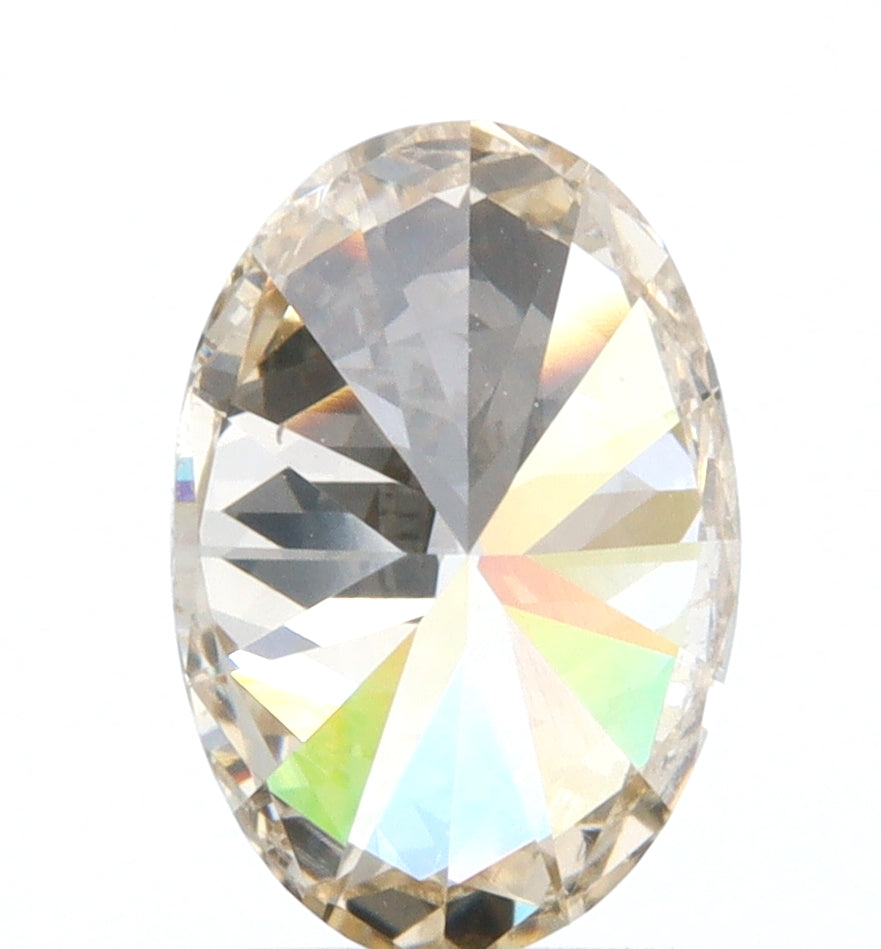 1.01ct | Champagne VVS Oval Shape Brilliant Cut Diamond - Modern Rustic Diamond