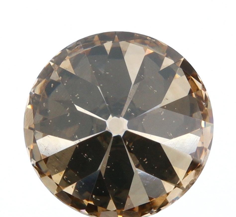 1.55ct | Champagne VVS Round Shape Old European Cut Diamond - Modern Rustic Diamond