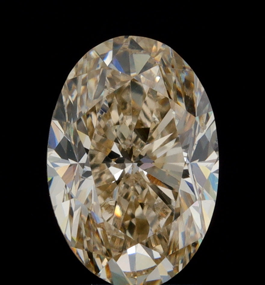 1.01ct | Champagne VVS Oval Shape Brilliant Cut Diamond - Modern Rustic Diamond