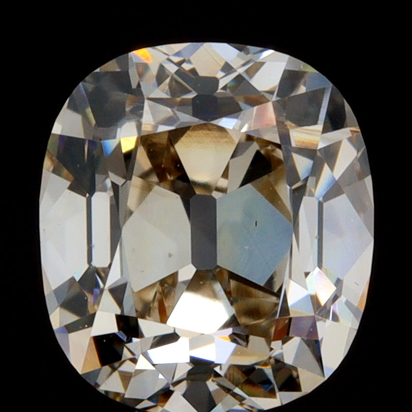 1.42ct | Champagne VVS Cushion Shape Old Mine Cut Diamond - Modern Rustic Diamond