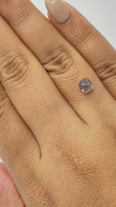 1.09ct | Salt & Pepper Cushion Shape Rose Cut Diamond - Modern Rustic Diamond