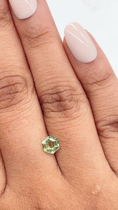 0.55ct | Green/ Hexagon Shape Step Cut Diamond - Modern Rustic Diamond