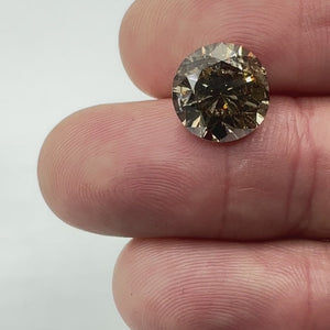 5.52ct | Cognac SI2 Round Shape Brilliant Cut Diamond - Modern Rustic Diamond