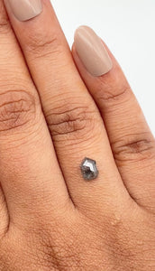 0.57ct | Salt & Pepper Shield Shape Step Cut Diamond - Modern Rustic Diamond