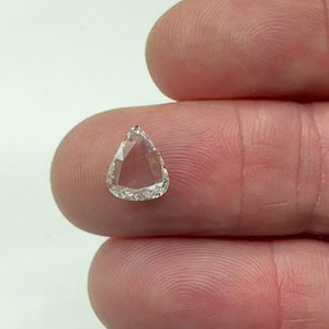 1.31ct | F/VVS2 Pear Shape Rose Cut Diamond - Modern Rustic Diamond
