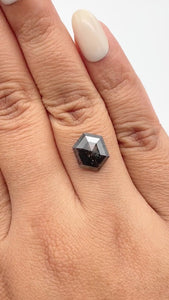 2.91ct | Rustic Hexagon Shape Step Cut Diamond - Modern Rustic Diamond