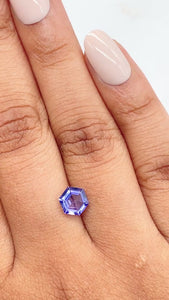 1.02ct | Blue/ Hexagon Shape Step Cut Diamond - Modern Rustic Diamond