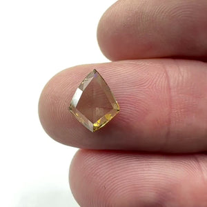 1.47ct | Champagne VVS Kite Shape Rose Cut Diamond - Modern Rustic Diamond