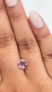 1.03ct | Pink/ Hexagon Shape Step Cut Diamond - Modern Rustic Diamond