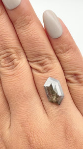 4.05ct | Rustic Hexagon Shape Rose Cut Diamond - Modern Rustic Diamond