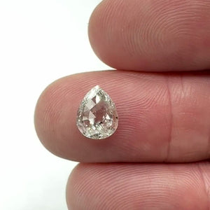 1.34ct | G/SI2 Pear Shape Rose Cut Diamond - Modern Rustic Diamond