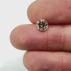 1.55ct | Champagne VVS Round Shape Old European Cut Diamond - Modern Rustic Diamond