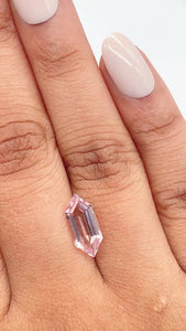 1.94ct | Pink/ Hexagon Shape Step Cut Diamond - Modern Rustic Diamond