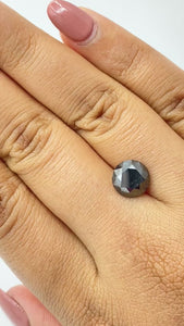 3.16ct | Black Round Shape Brilliant Cut Diamond - Modern Rustic Diamond