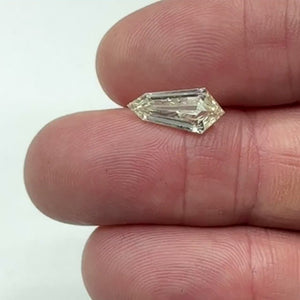 2.13ct | Light Color VS-SI Shield Shape Step Cut Diamond - Modern Rustic Diamond