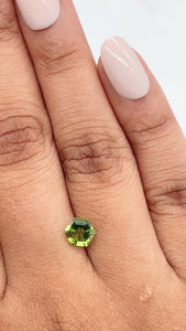 0.84ct | Green/ Hexagon Shape Step Cut Diamond - Modern Rustic Diamond