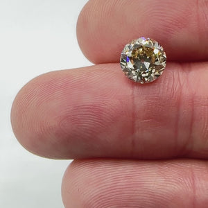 2.11ct | Champagne VS Round Shape Old European Cut Diamond - Modern Rustic Diamond